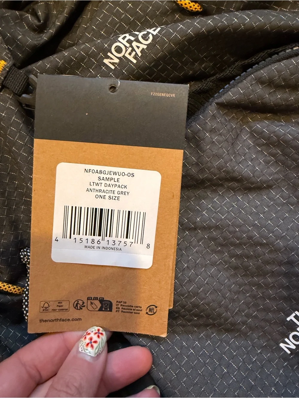 NWT The North Face Black & Gray Backpack and Lumbar Pack with Yellow Accents